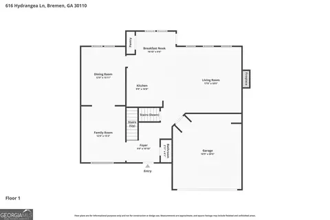 Floorplan - 616 Hydrangea Ln, Bremen, GA 30110 photo 3 of 3