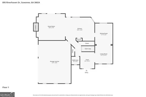 Floorplan - 895 Riverhaven Dr, Suwanee, GA 30024 photo 1 of 2