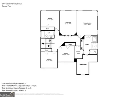 Floorplan - 2967 Dolostone Way, Dacula, GA 30019 photo 2 of 3
