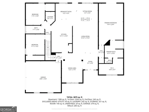 Floorplan - 2640 Snowcrest Pl, Bethlehem, GA 30620 photo 2 of 4