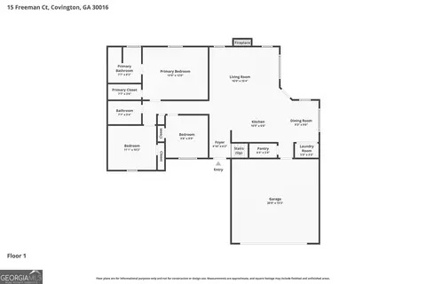 Floorplan - 15 Freeman Ct, Covington, GA 30016 photo 1 of 6