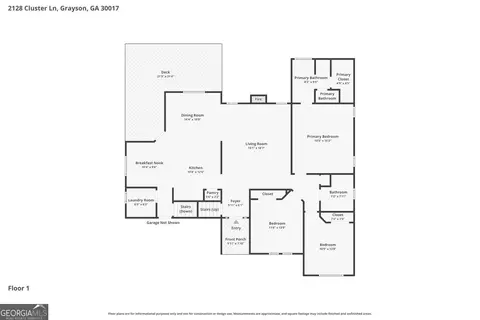Floorplan - 2128 Cluster Ln, Grayson, GA 30017 photo 10 of 11
