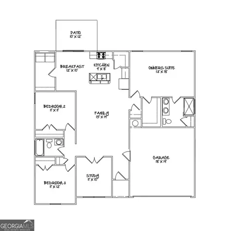 Floorplan - 294 Timberlake Dr, Guyton, GA 31312 photo 1 of 1