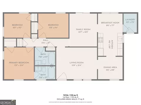 Floorplan - 3308 Blanchard Rd, Augusta, GA 30906 photo 1 of 2