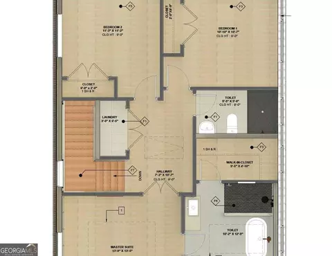 Floorplan - 3295 Hall Cir NW #2, Duluth, GA 30096 photo 3 of 3