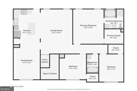 Floorplan - 382 Arlington Ln, Commerce, GA 30529 photo 1 of 2