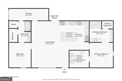 Floorplan - 445 E Valley Rd NE, Rydal, GA 30171 photo 1 of 1