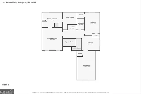 Floorplan - 101 Emerald Ln, Hampton, GA 30228 photo 2 of 4