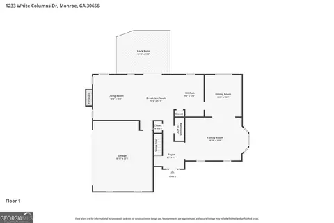 Floorplan - 1233 White Columns Dr, Monroe, GA 30656 photo 1 of 2