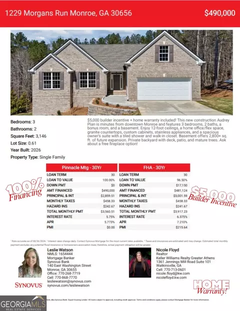 Exterior - 1229 Morgans Run, Monroe, GA 30656 photo 8 of 8