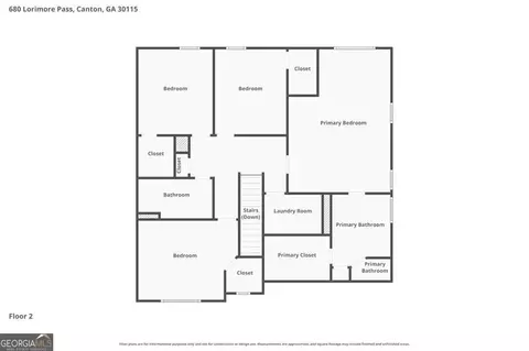 Floorplan - 680 Lorimore Pass, Canton, GA 30115 photo 2 of 3