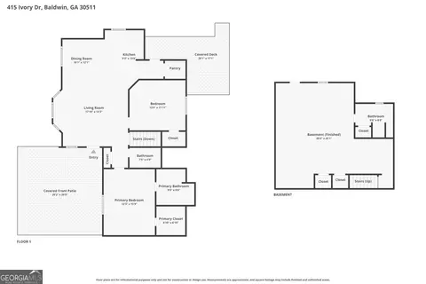 Floorplan - 415 Ivory Dr, Baldwin, GA 30511 photo 1 of 2