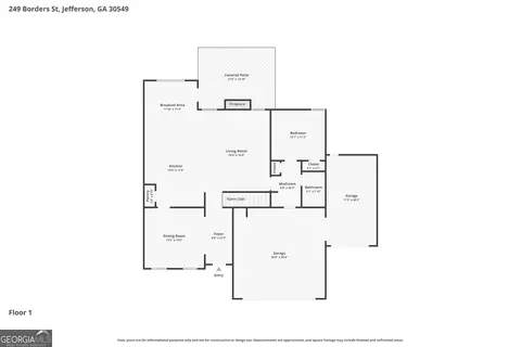 Floorplan - 249 Borders St, Jefferson, GA 30549 photo 1 of 3