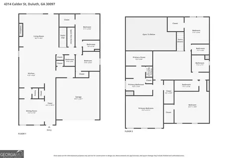 Floorplan - 4314 Calder St, Duluth, GA 30097 photo 1 of 1
