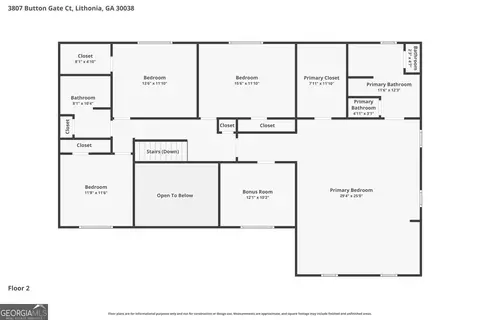 Floorplan - 3807 Button Gate Ct, Lithonia, GA 30038 photo 2 of 2