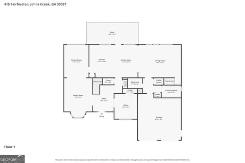 Floorplan - 415 Fairford Ln, Duluth, GA 30097 photo 1 of 3