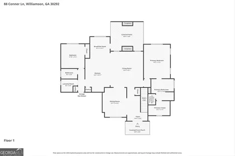 Floorplan - 88 Conner Ln, Williamson, GA 30292 photo 1 of 3