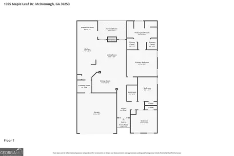 Floorplan - 1055 Maple Leaf Dr, Mcdonough, GA 30253 photo 1 of 1