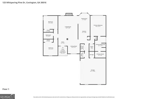 Floorplan - 125 Whispering Pine Dr, Covington, GA 30016 photo 1 of 2