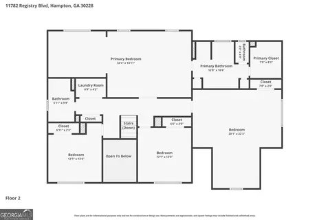 Floorplan - 11782 Registry Blvd, Hampton, GA 30228 photo 2 of 2