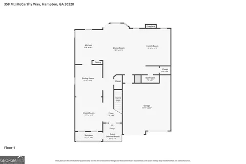 Floorplan - 358 M J Mccarthy Way, Hampton, GA 30228 photo 1 of 2