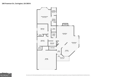 Floorplan - 340 Freeman Dr, Covington, GA 30016 photo 1 of 2
