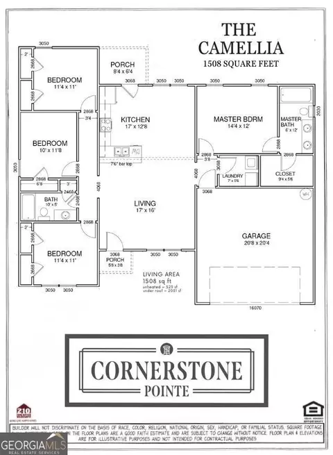 Floorplan - 207 Cornerstone Dr #LOT 57, Statesboro, GA 30458 photo 1 of 6