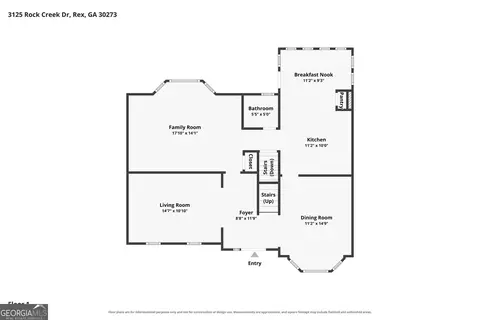 Floorplan - 3125 Rock Creek Dr, Rex, GA 30273 photo 3 of 3