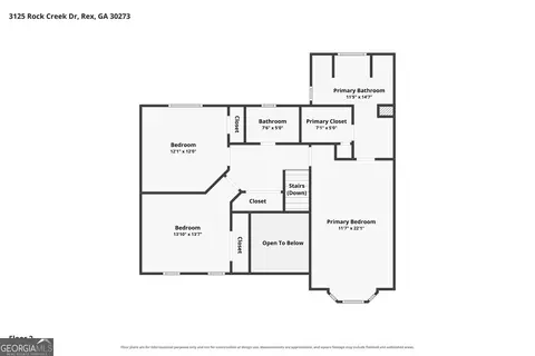 Floorplan - 3125 Rock Creek Dr, Rex, GA 30273 photo 1 of 3