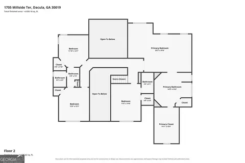 Floorplan - 1705 Millside Ter, Dacula, GA 30019 photo 2 of 4