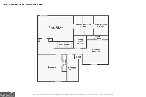 Floorplan - 1043 Sutherland Dr, Winder, GA 30680 photo 1 of 2