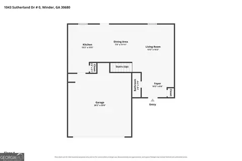 Floorplan - 1043 Sutherland Dr, Winder, GA 30680 photo 2 of 2