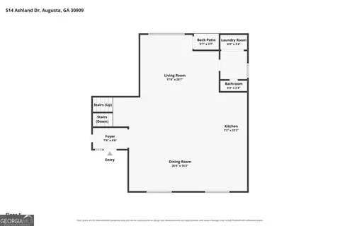 Floorplan - 514 Ashland Dr, Augusta, GA 30909 photo 2 of 4