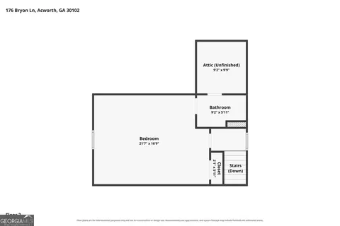 Floorplan - 176 Bryon Ln, Acworth, GA 30102 photo 3 of 3