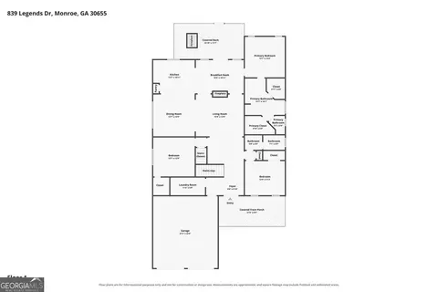 Floorplan - 839 Legends Dr, Monroe, GA 30655 photo 3 of 4