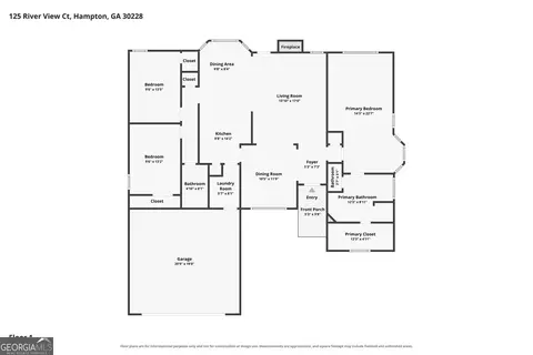 Floorplan - 125 River View Ct, Hampton, GA 30228 photo 1 of 1