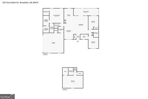 Floorplan - 237 Sara Beth Dr, Brooklet, GA 30415 photo 1 of 3