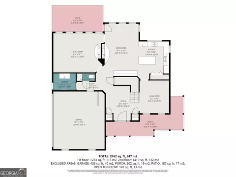 Floorplan - 2002 Evergreen Dr SE, Conyers, GA 30013 photo 2 of 3