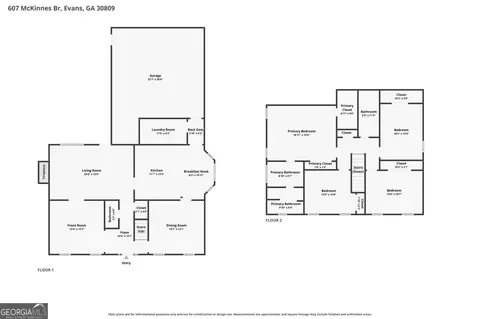 Floorplan - 607 Mckinnes Br, Evans, GA 30809 photo 1 of 3