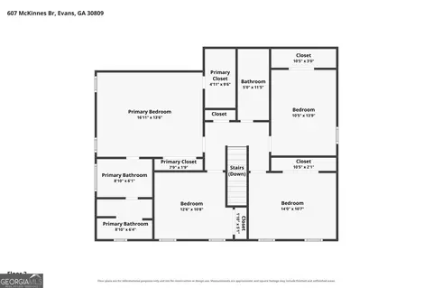 Floorplan - 607 Mckinnes Br, Evans, GA 30809 photo 3 of 3