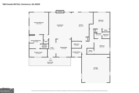 Floorplan - 1863 Hoods Mill Rd, Commerce, GA 30529 photo 2 of 3