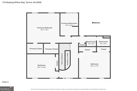Floorplan - 175 Weeping Willow Way, Tyrone, GA 30290 photo 2 of 2