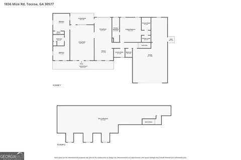 Floorplan - 1836 Mize Rd, Toccoa, GA 30577 photo 2 of 3