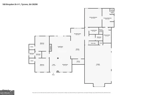 Floorplan - 160 Brayden Dr, Tyrone, GA 30290 photo 1 of 3