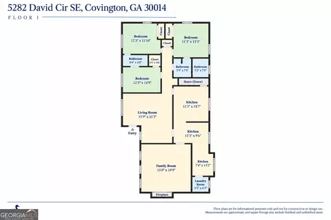 Floorplan - 5282 David Cir SE, Covington, GA 30014 photo 1 of 2
