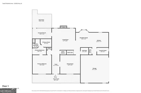 Floorplan - 337 Elder Dr, Jefferson, GA 30549 photo 1 of 2