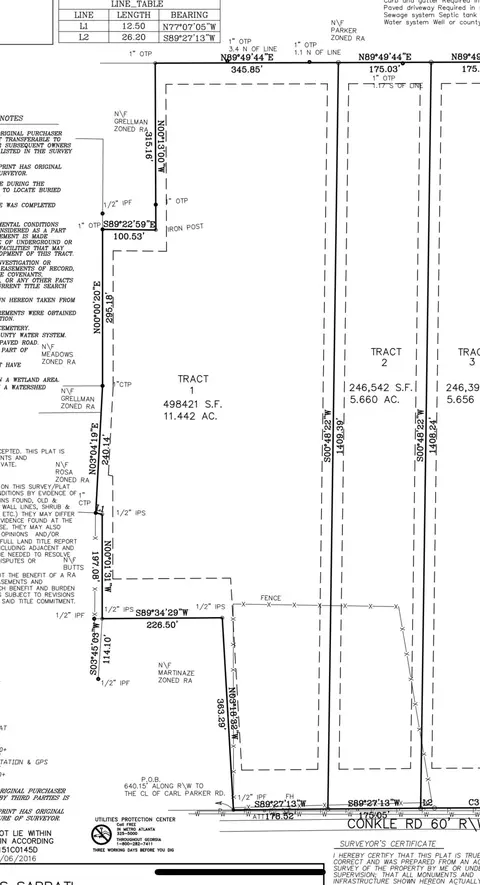 0 Carl Parker Rd #TRACT 1, Hampton, GA 30228