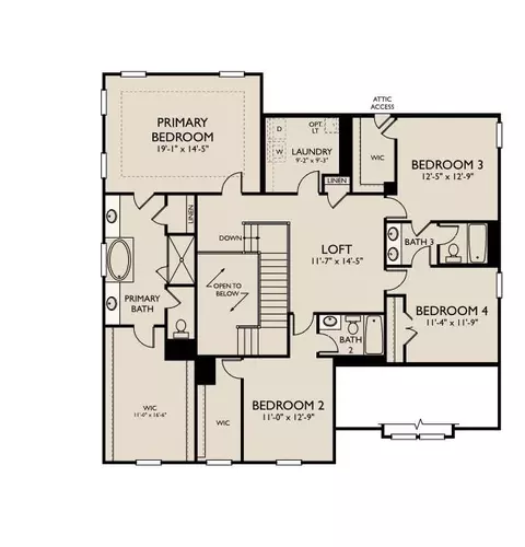 Floorplan - 4444 Hastings Trce, Duluth, GA 30097 photo 2 of 5