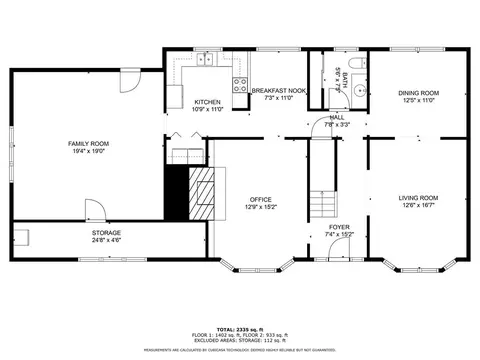 Floorplan - 1890 Gainsborough Dr, Chamblee, GA 30341 photo 2 of 3