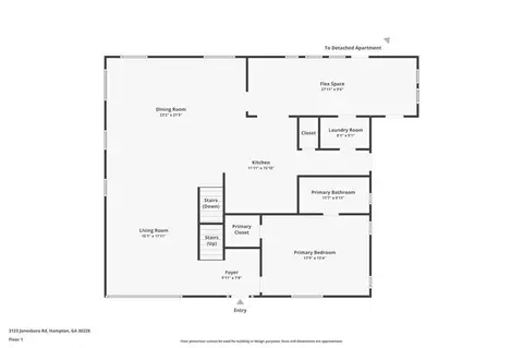Floorplan - 3123 Jonesboro Rd, Hampton, GA 30228 photo 1 of 5